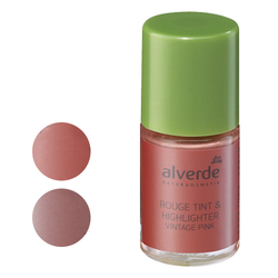 alverde Rouge Tint & Highlighter (Vintage Pink, Macaron)